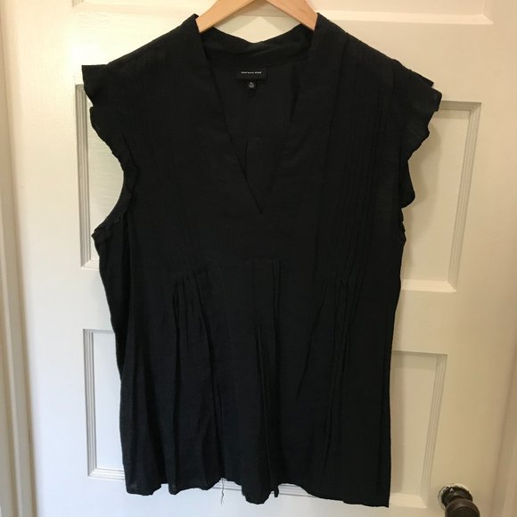 Black V Neck XL Blouse - Picture 1 of 7